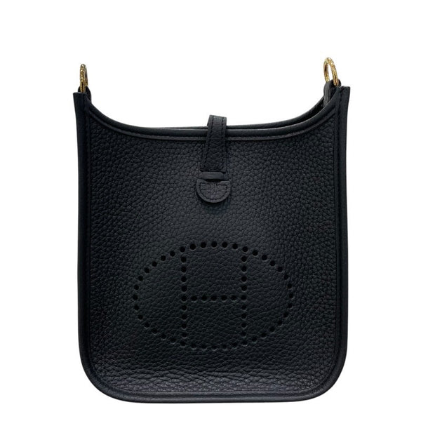 エルメス HERMES エヴリンTPM W刻 ブラック×GD金具 トリヨンクレマンス ユニセックス ショルダーバッグ