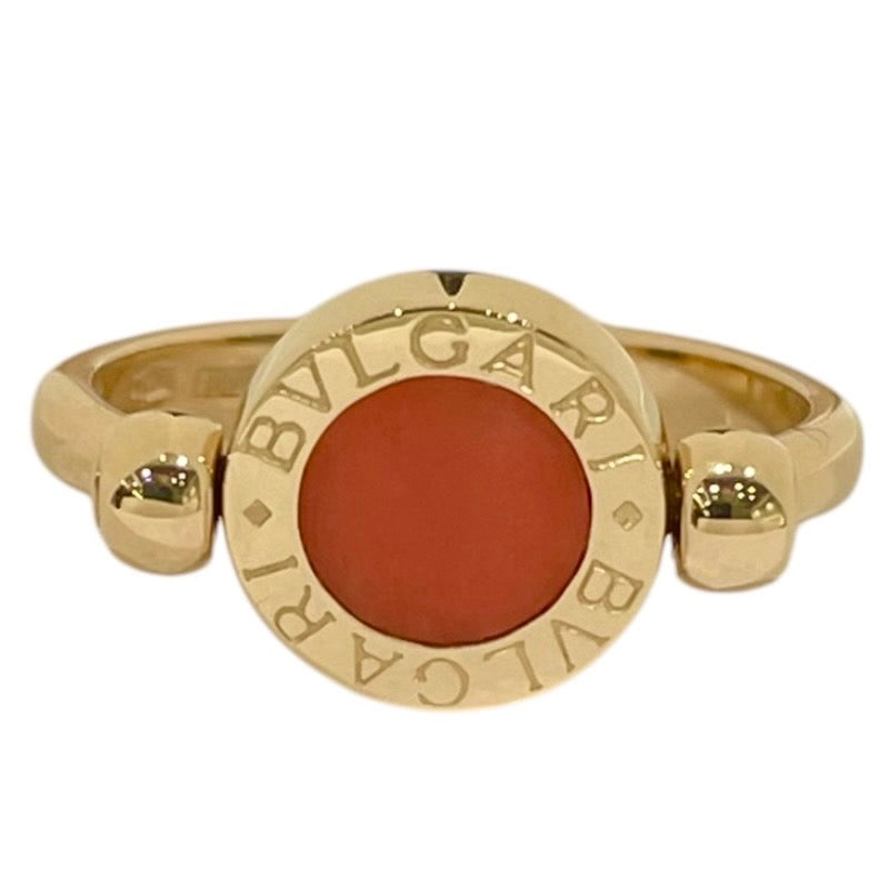 ブルガリ BVLGARI フリップリング 750YG/オニキス/サンゴ ジュエリー