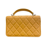 シャネル CHANEL マトラッセフラップ フォンショルダー AP3226 ランダムシリアル イエロー×ゴールド金具 ラムスキン レディース ショルダーバッグ