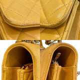 シャネル CHANEL マトラッセフラップ フォンショルダー AP3226 ランダムシリアル イエロー×ゴールド金具 ラムスキン レディース ショルダーバッグ