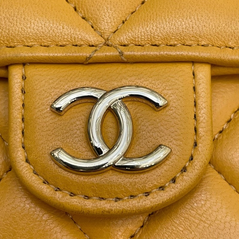 シャネル CHANEL マトラッセフラップ フォンショルダー AP3226 ランダムシリアル イエロー×ゴールド金具 ラムスキン レディース ショルダーバッグ