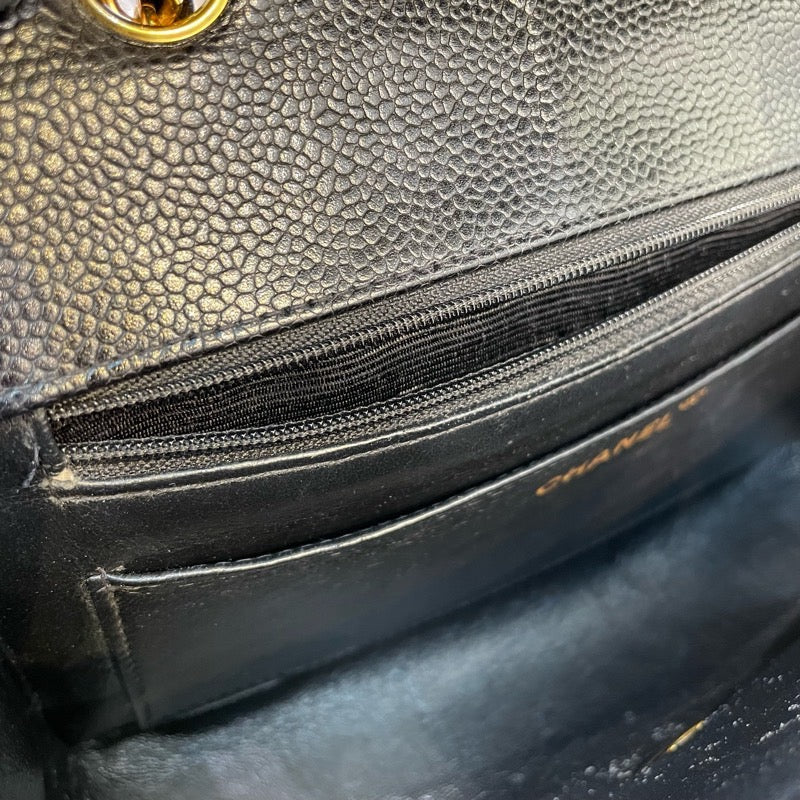 シャネル CHANEL ダイアナ22 A01164 3番台 ブラック ゴールド金具 キャビアスキン レディース ショルダーバッグ