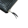 エルメス HERMES アザップロング □K刻 ブラック×シルバー金具 アリゲーター ユニセックス 長財布