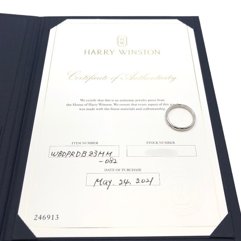 ハリーウィンストン HARRY WINSTON ラウンドマリッジリング 1PD Pt950 #16.5 Pt950プラチナ ジュエリー