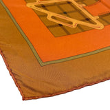 エルメス HERMES カレ90　SURTEINT MIEL ブラウン シルク100％ ユニセックス スカーフ