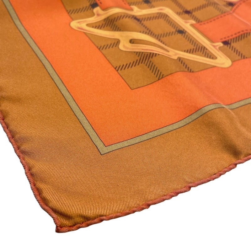 エルメス HERMES カレ90　SURTEINT MIEL ブラウン シルク100％ ユニセックス スカーフ
