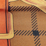 エルメス HERMES カレ90　SURTEINT MIEL ブラウン シルク100％ ユニセックス スカーフ