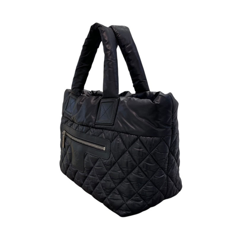 シャネル CHANEL ココクーントートPM A48610　14番台 ブラック ナイロン レディース トートバッグ