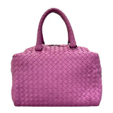 ボッテガ・ヴェネタ BOTTEGA VENETA イントレチャートミニボストン 4288051 パープル レザー レディース ボストンバッグ