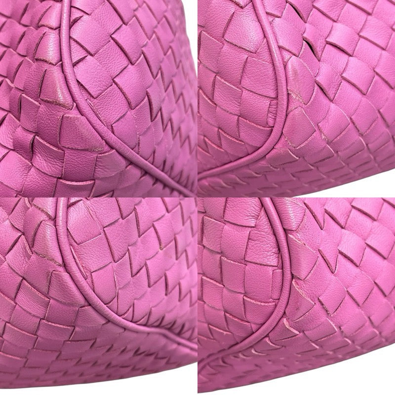 ボッテガ・ヴェネタ BOTTEGA VENETA イントレチャートミニボストン 4288051 パープル レザー レディース ボストンバッグ