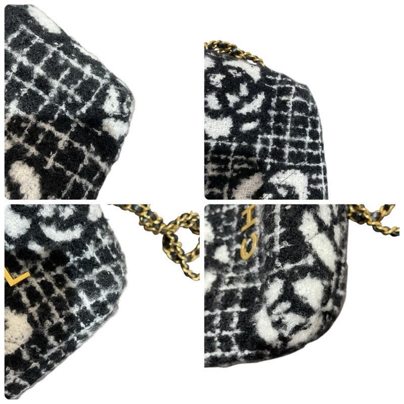 シャネル CHANEL シャネル22ミニ AS3980 ブラック・ホワイト　GD金具 ボア レディース ショルダーバッグ