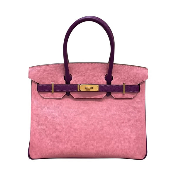 エルメス HERMES バーキン30 　パーソナルオーダー T刻印 ローズコンフェッティ×アネモネ×ゴールド金具 エプソン レディース ハンドバッグ
