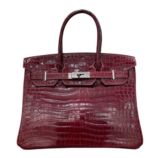 エルメス HERMES バーキン30 □I刻印 ブルゴーニュ/SV金具 ポロサス リセ レディース ハンドバッグ