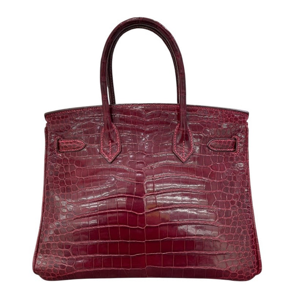 エルメス HERMES バーキン30 □I刻印 ブルゴーニュ/SV金具 ポロサス リセ レディース ハンドバッグ
