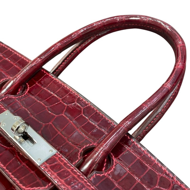 エルメス HERMES バーキン30 □I刻印 ブルゴーニュ/SV金具 ポロサス リセ レディース ハンドバッグ