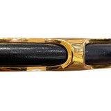 エルメス HERMES バングル ブラック/GD金具 メタル/レザー アクセサリー