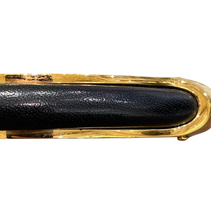 エルメス HERMES バングル ブラック/GD金具 メタル/レザー アクセサリー