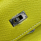 エルメス HERMES タイニーケリー □O刻 ライム シルバー金具 エプソン レディース ハンドバッグ