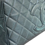 シャネル CHANEL ココマークミニボストン A20997 8番台 ブラック×ゴールド金具 キャビアスキン レディース トートバッグ