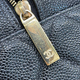 シャネル CHANEL ココマークミニボストン A20997 8番台 ブラック×ゴールド金具 キャビアスキン レディース トートバッグ