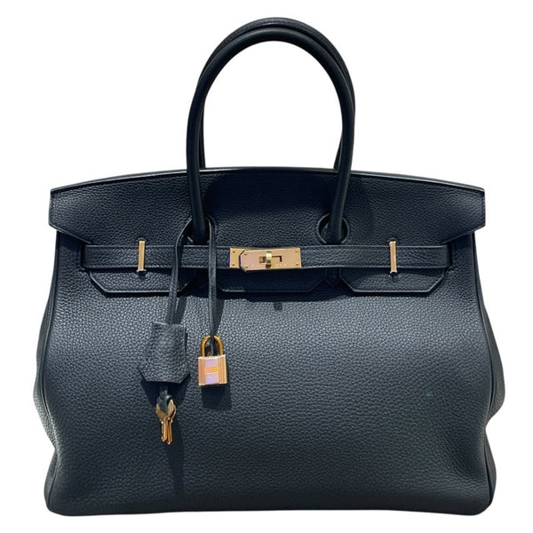 エルメス HERMES バーキン35 D刻 ブラック　GD金具 トゴ ユニセックス ハンドバッグ