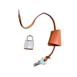 エルメス HERMES エールバッグジップPM B刻印 オレンジ/ゴールド シルバー金具 トワル/ハンター レディース ショルダーバッグ