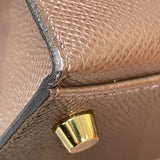 エルメス HERMES ケリー２５ 外縫い トリコロール B刻 エタン エトゥープ ブラック GD金具 エプソン レディース ハンドバッグ