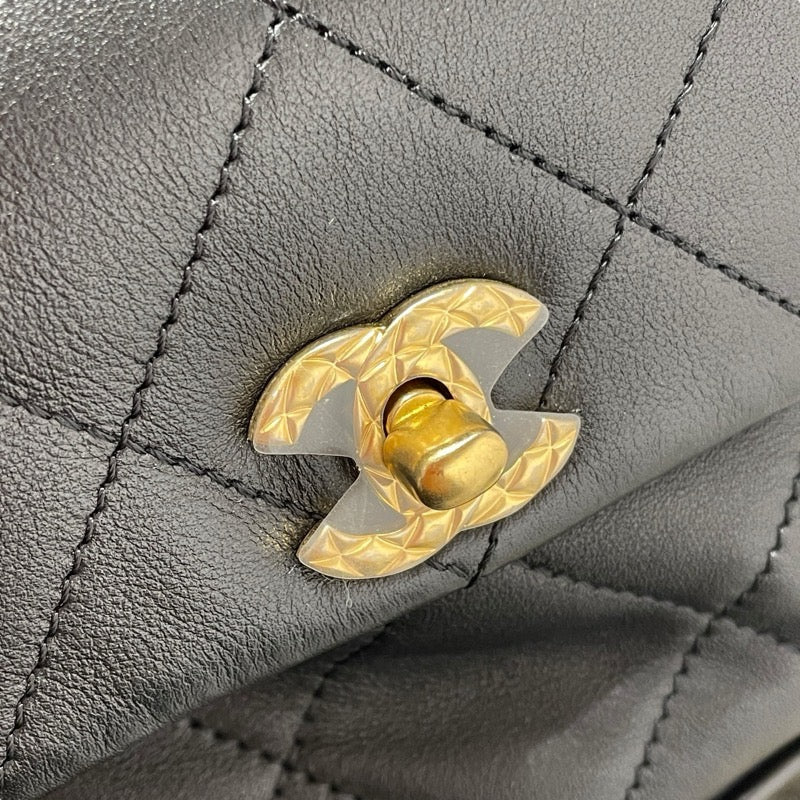 シャネル CHANEL チェーンリュック ブラック GD金具 ラムスキン