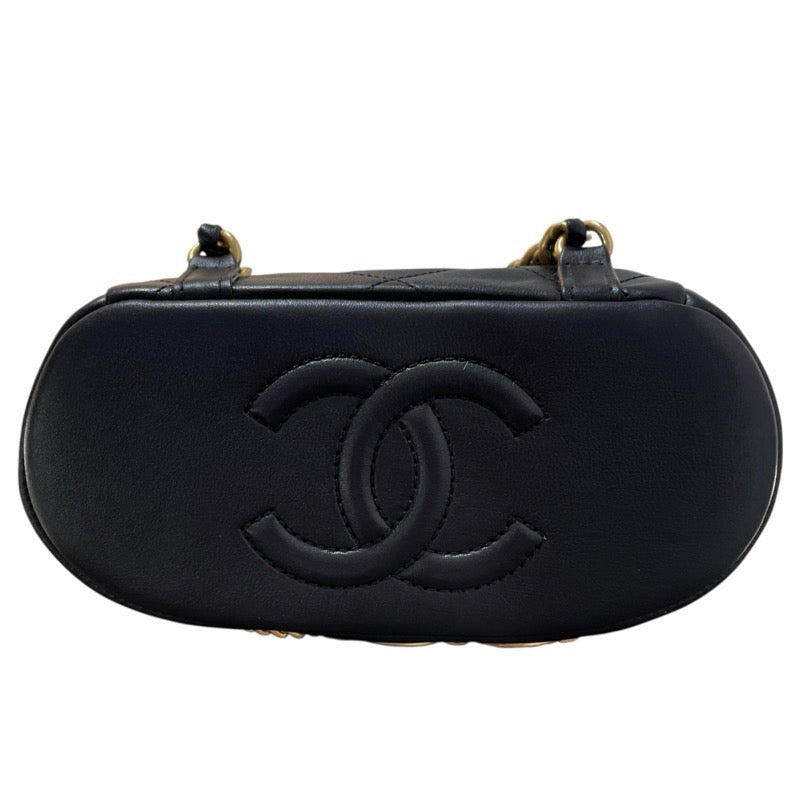 CHANEL ノベルティ チェーン リュック ブラック シャネル CHANEL チェーンリュック ブラック GD金具 ラムスキン