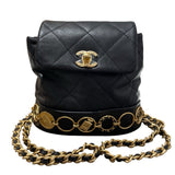 シャネル CHANEL チェーンリュック ブラック　GD金具 ラムスキン レディース リュック・デイパック