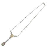 カルティエ Cartier 2Pパール ダイヤネックレス 750WG/パール/ダイヤモンド ジュエリー