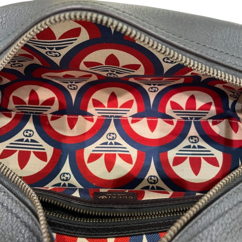 グッチ GUCCI ミニダッフルバッグ adidasコラボ 702397 レザー ユニセックス ボストンバッグ