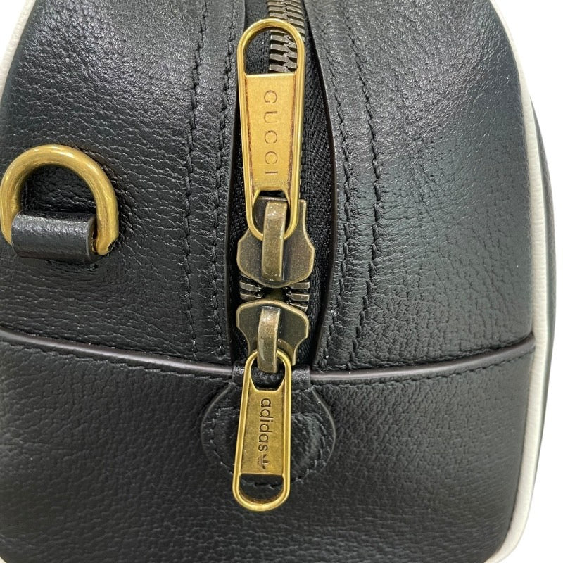 グッチ GUCCI ミニダッフルバッグ adidasコラボ 702397 レザー ユニセックス ボストンバッグ