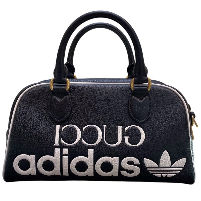 グッチ GUCCI ミニダッフルバッグ adidasコラボ 702397 レザー ユニセックス ボストンバッグ