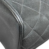 シャネル CHANEL 復刻トート A01804 6番台 ブラック×シルバー金具 キャビアスキン レディース トートバッグ