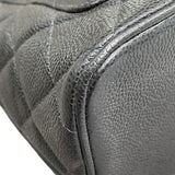 シャネル CHANEL 復刻トート A01804 6番台 ブラック×シルバー金具 キャビアスキン レディース トートバッグ