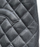 シャネル CHANEL 復刻トート A01804 6番台 ブラック×シルバー金具 キャビアスキン レディース トートバッグ