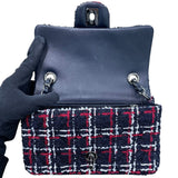シャネル CHANEL ミニマトラッセ20 A69900 29番台 ネイビー×レッド×ホワイト シルバー金具 ツイード レディース ショルダーバッグ