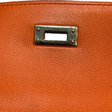 エルメス HERMES ミニケリー20 □D刻 オレンジ　シルバー金具 エバーカーフ レディース ショルダーバッグ