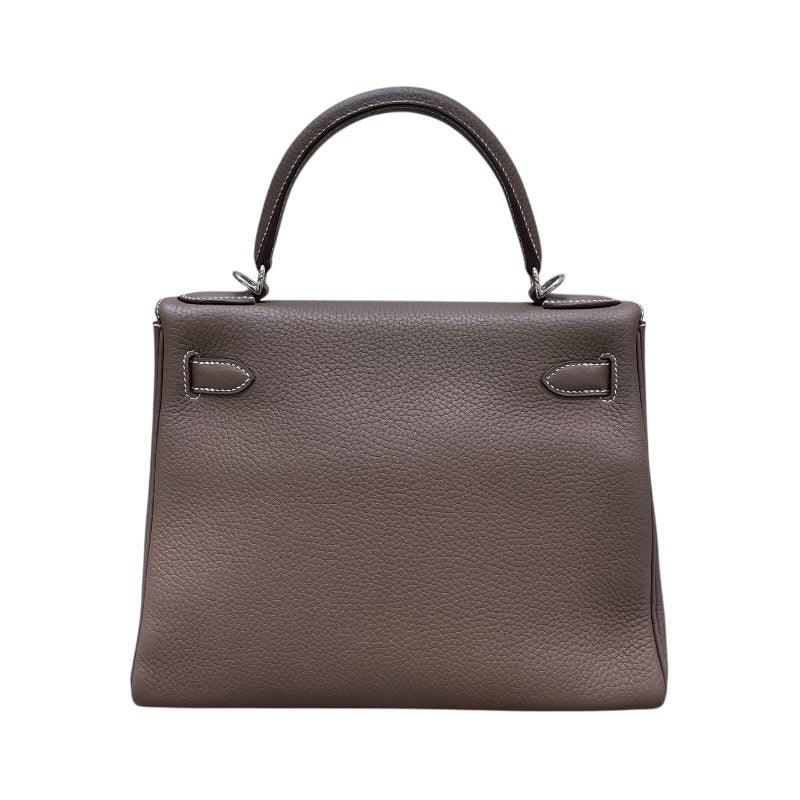 エルメス HERMES ケリー28 内縫い Y刻 エトゥープ/SV金具 トリヨン レディース ハンドバッグ