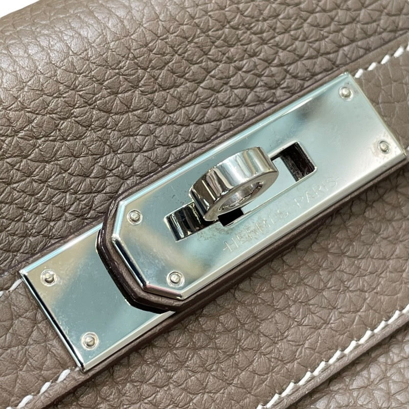 エルメス HERMES ケリー28 内縫い Y刻 エトゥープ/SV金具 トリヨン レディース ハンドバッグ