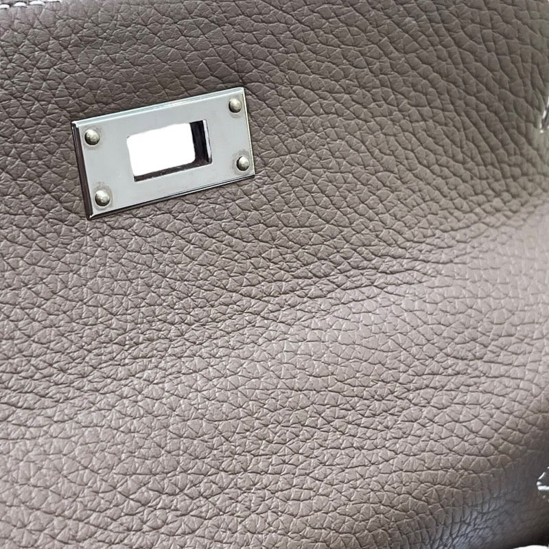 エルメス HERMES ケリー28 内縫い Y刻 エトゥープ/SV金具 トリヨン レディース ハンドバッグ