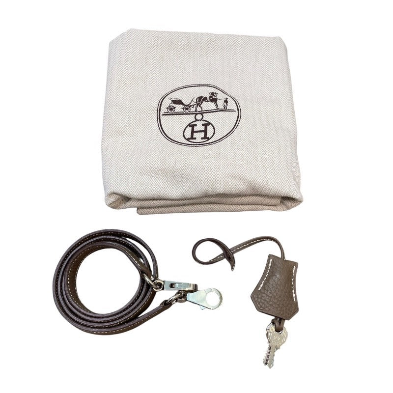 エルメス HERMES ケリー28 内縫い Y刻 エトゥープ/SV金具 トリヨン レディース ハンドバッグ