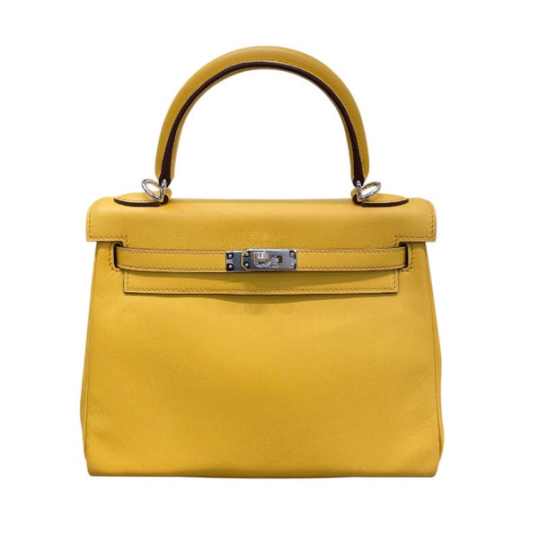 エルメス HERMES ケリー25　 B刻 ジョーヌナプル　SV金具 スイフト レディース ショルダーバッグ