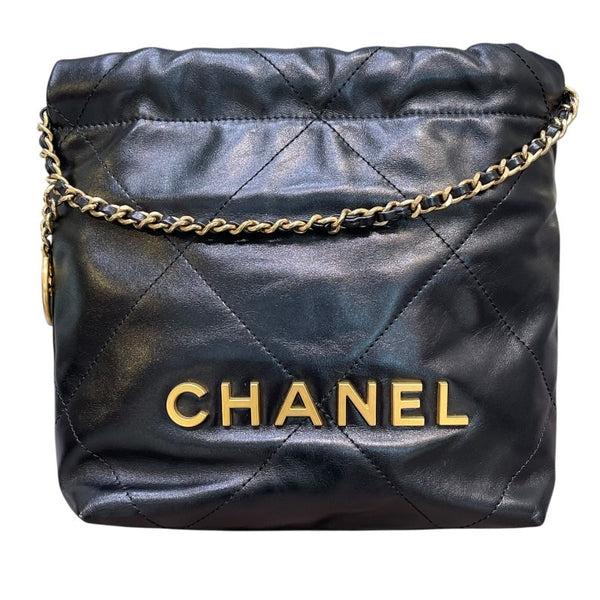 シャネル CHANEL CHANEL22 ミニバッグ AS3980 ブラック GD金具 シャイニーカーフスキン レディース ショルダーバッグ