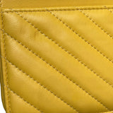 シャネル CHANEL Vステッチシェブロンウォレット AP0250 イエロー　GD金具 ラムスキン レディース ショルダーバッグ