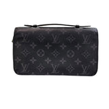 ルイ・ヴィトン LOUIS VUITTON ジッピーXL M61698 ブラック モノグラム・エクリプスキャンバス／レザー メンズ 長財布