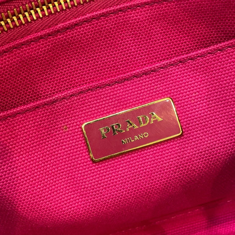 プラダ カナパ ✨美品 ピンク Sサイズ 美品 プラダ PRADA カナパXXS B2439G ピンク キャンバス レディース