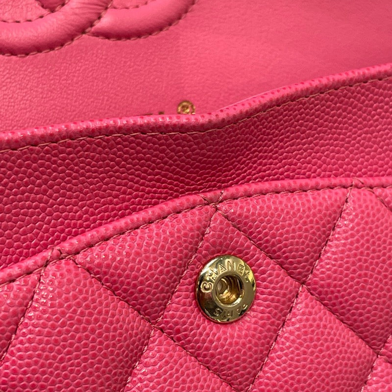 シャネル CHANEL マトラッセ25 A01113　30番台 ピンク　ゴールド金具 キャビアスキン レディース ショルダーバッグ