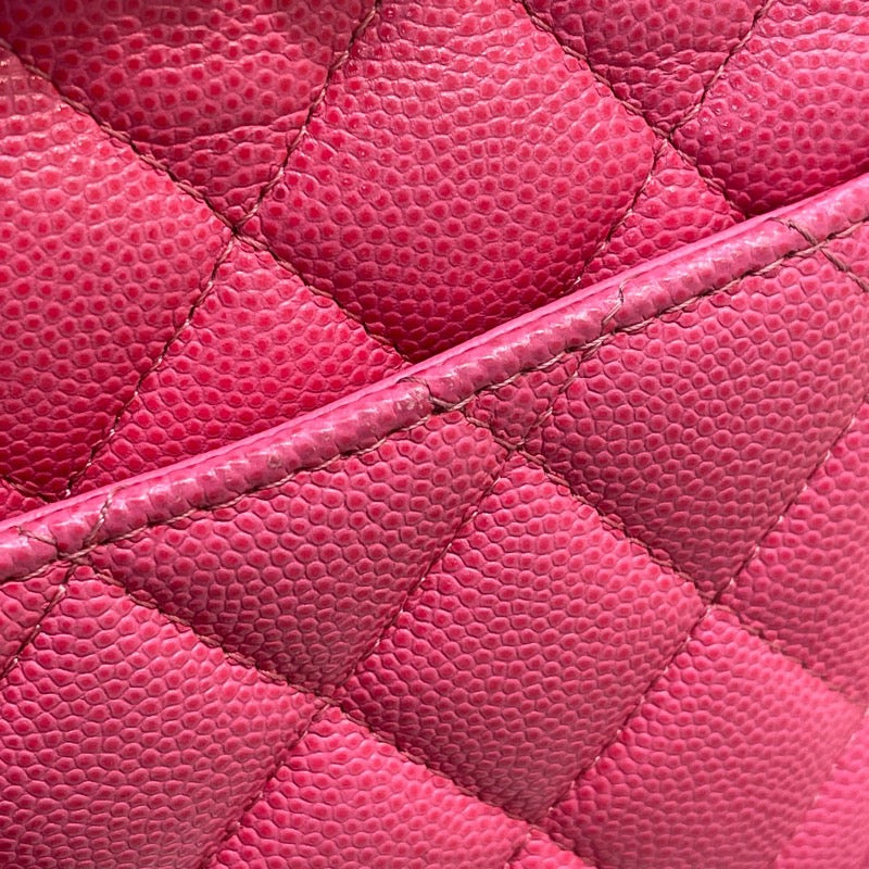 シャネル CHANEL マトラッセ25 A01113　30番台 ピンク　ゴールド金具 キャビアスキン レディース ショルダーバッグ